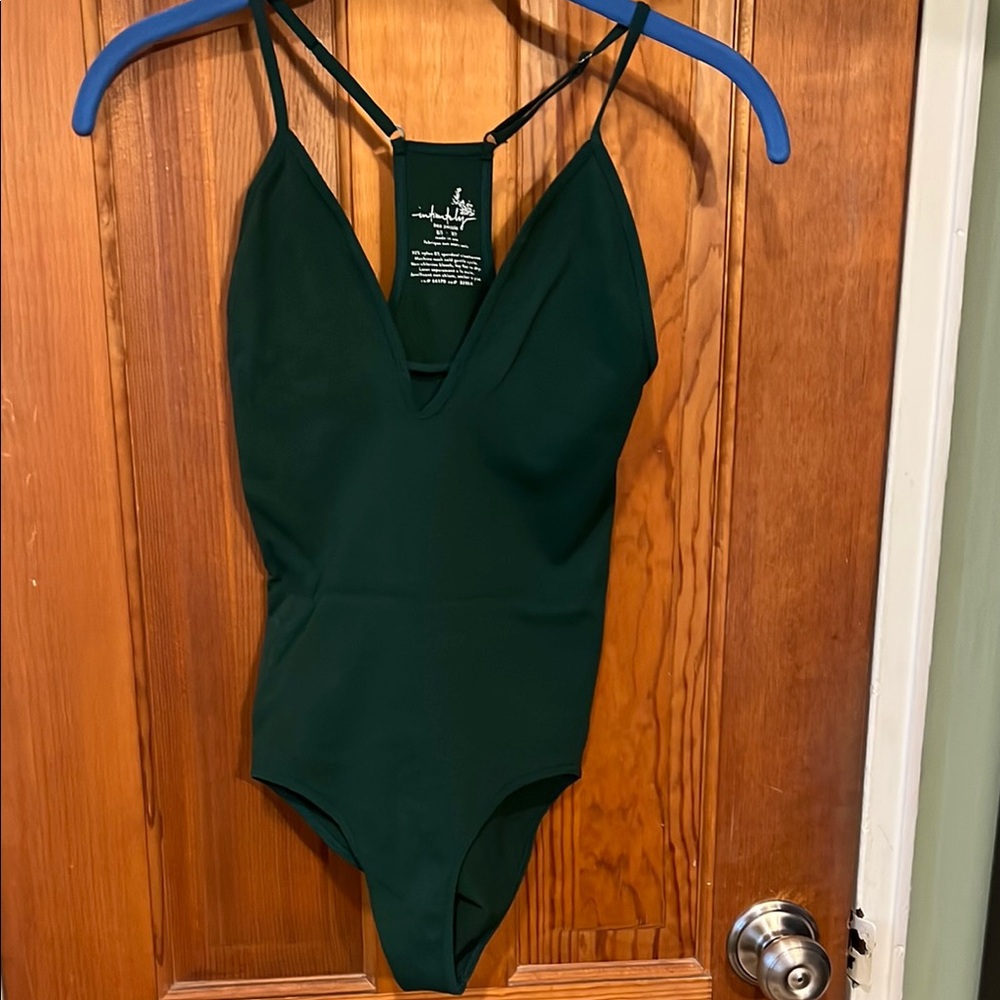 Free People women's Hunter Green bodysuit